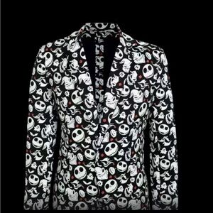 Disney Nightmare Before Christmas Half Suit Jacket Men Size S/M Glow In The Dark